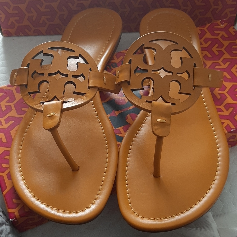 Tory Burch Miller Sandals mustard yellow 10